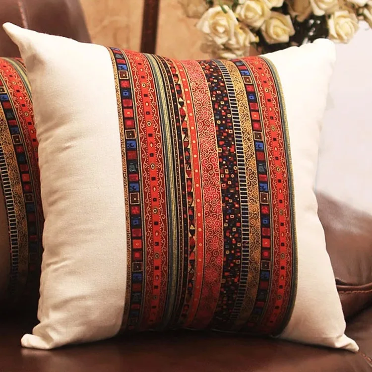 

Home Decorative Sofa Throw Pillows Patchwork hug pillowcase Stripe sofa cushion cover