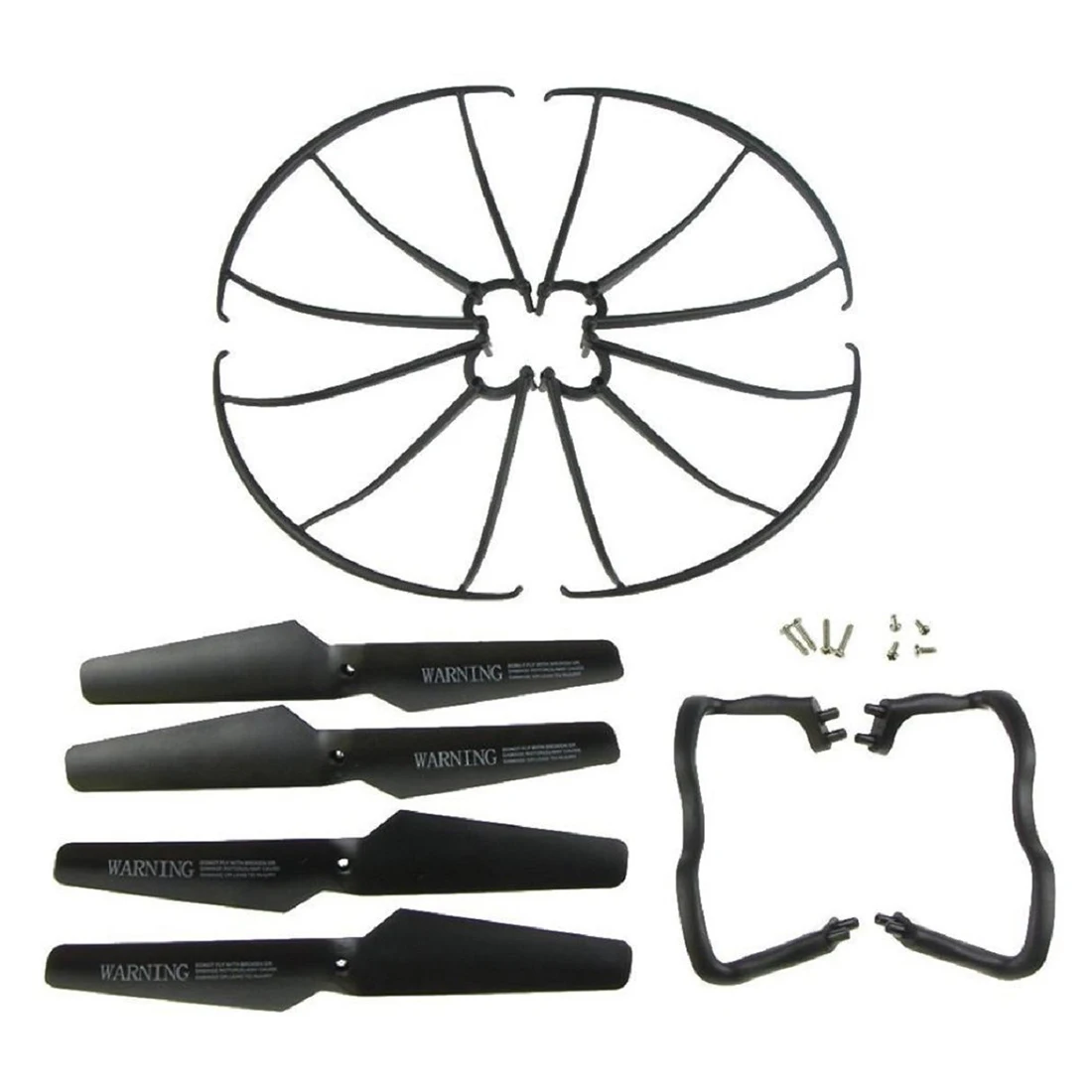 

Syma X5 X5C X5C-1 Landing Skid+Blade Propeller+Propeller Protectors Spare Set Black