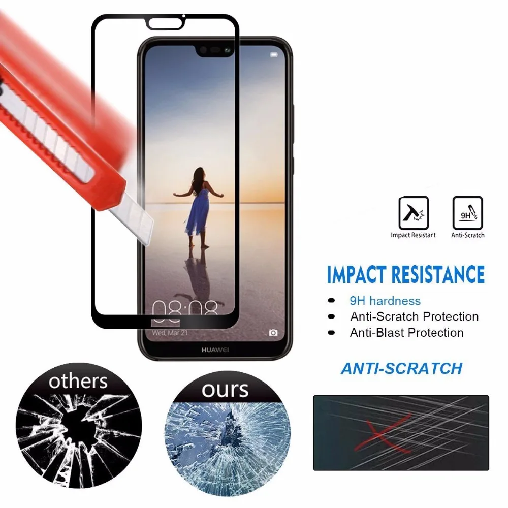 3D закаленное стекло для huawei P20 Pro стекло полное покрытие Защитная пленка для huawei P20 Lite P20 стекло