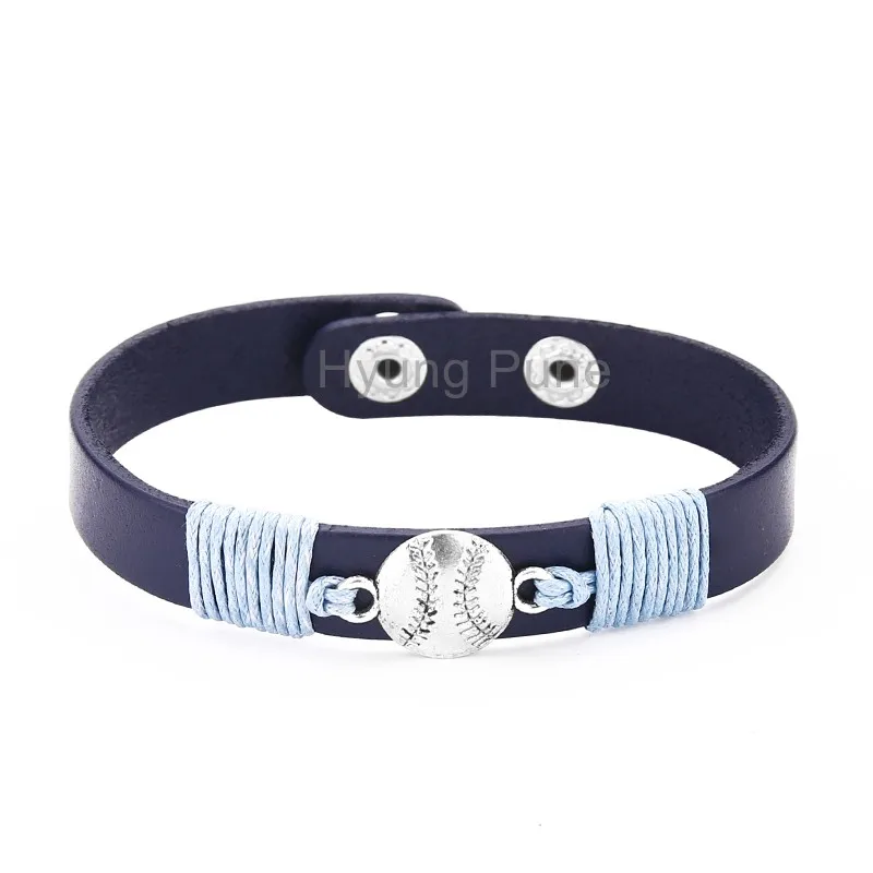 

1pcs! Wholesale Jewelry Adjustable Sport Team Tampa Baseball Charm Bracelet Fahion Custom Wristband Cuff For Women Men