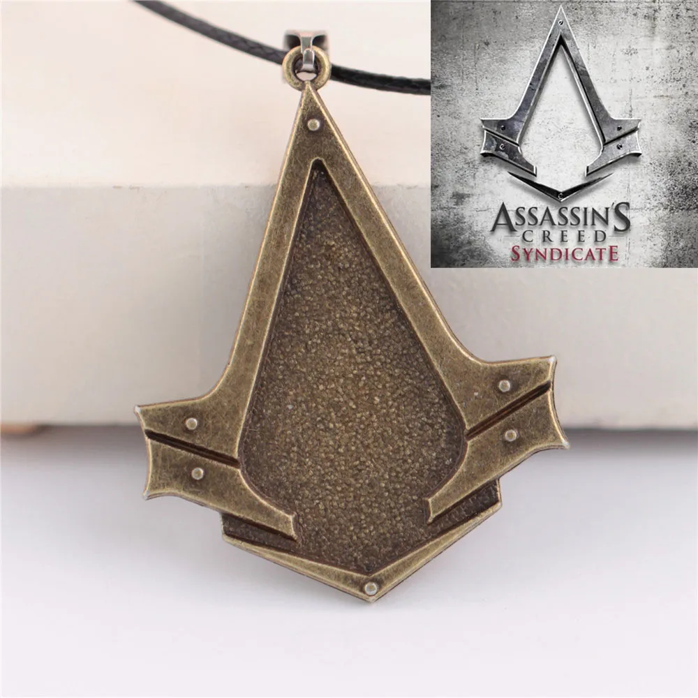 8 видов игра Assassins ожерелье геометрическое череп синдикат Логотип Подвеска Шарм