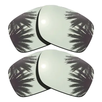 

(Silver Mirrored+Silver Mirrored Coating) 2-Pairs Polarized Replacement Lenses for Holbrook Frame 100% UVA & UVB Protection