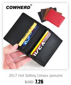 Excellent quality! Genuine Leather Unisex Card Holder Wallets Female Credit Card Holders Women Pillow Card holder w/ photo 2221