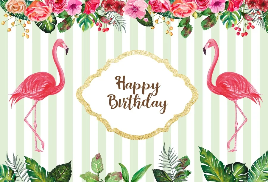Download Aliexpress.com : Buy Laeacco Baby Birthday Flamingo ...