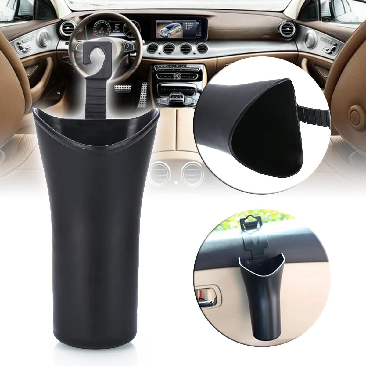1pcs Interior Accessories Plastic Car Trash Can Umbrella Hanging Storage Box Holder Organizer Barrel