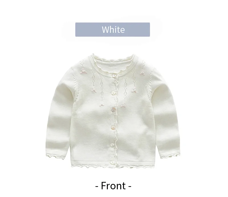 Sweet Flower Baby Sweater Ruffles Baby Girls Cardigan Long Sleeve Knitted Kids Sweater For Girl Spring Autumn Baby Girl Clothing (11)