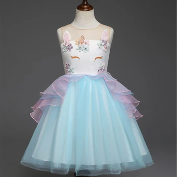 

Girls Unicorn Dress Unicorn Party Princess Dress Baby Girl Dresses Vestidos Unicornio Cumpleanos vestido de festa Ninas Infantil