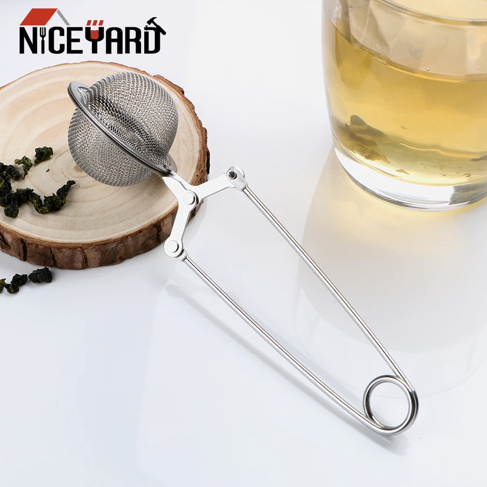 

NICEYARD Coffee Herb Spice Filter Diffuser Stainless Steel Handle Tea Ball Sphere Mesh Tea Strainer Kitchen Gadget Tea Infuser