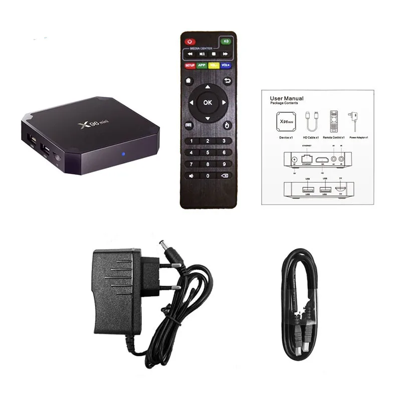 X96 Мини ТВ приставка на базе Android box set top четырехъядерный Amlogic S905W 7 1 2 4G/5 8 GHz Wifi HD2.0 4 k