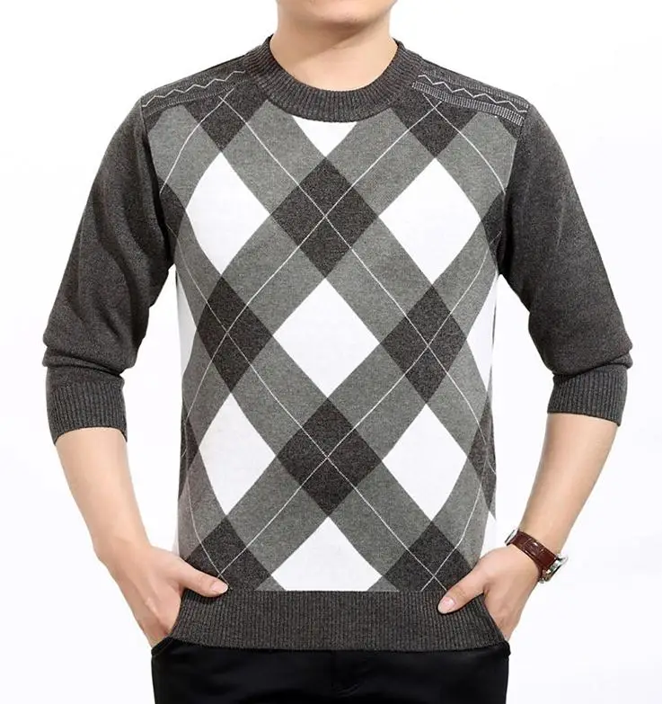 

2017 Brand New Sweaters Men Fashion Style Autumn Winter Patchwork Knitted Quality Pullover Men O-neck Casual Men Sweater M-4XL