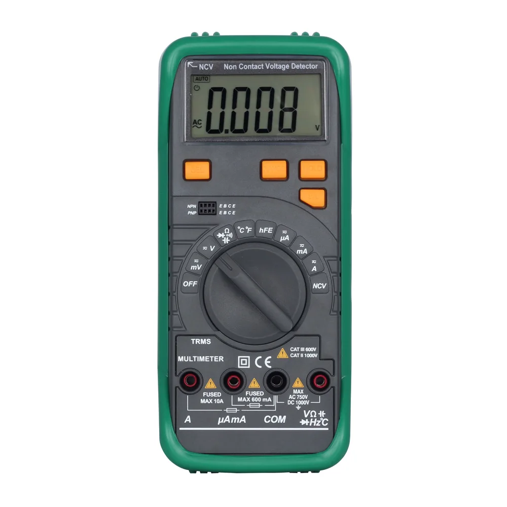 

Digital Multimeter Voltage Current Meter Resistance Diode Capaticance Tester Temperature Meaurer Auto/Manual Range NCV Function