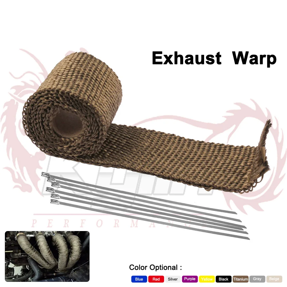 

2"x 1M Performance Exhaust Tape Manifold Downpipe Insulating Heat Wrap EX005-1