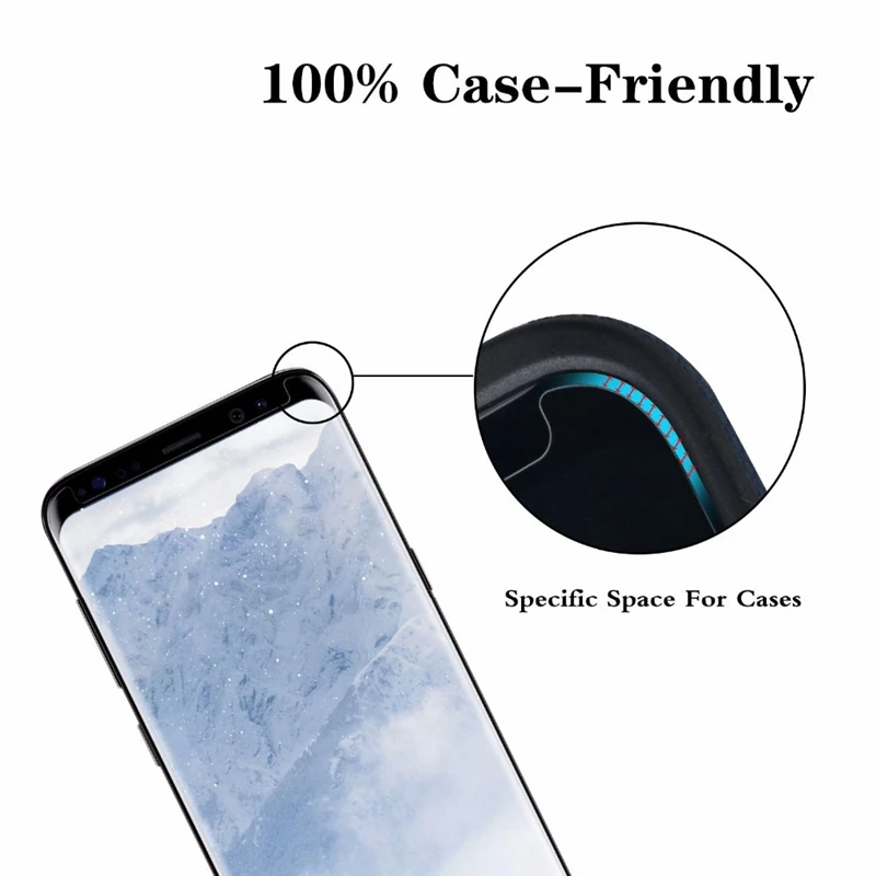 TOMKAS S8 Tempered Glass For Samsung Galaxy S8 Screen Protector 3D Full Cover Screen Protector For Samsung Galaxy S8 Plus Glass (2)