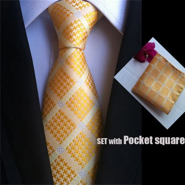 2016-wedding-pocket-square-yellow-with-white-plaids-diamonds-Men-handkerchief-to-match-tie-gravata (1)