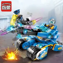 Enlighten строительный блок высокотехнологичная Эра сияющая колесница 2 фигурки 185 шт Обучающие технические Кирпичи Игрушка для мальчика подарок-без коробки