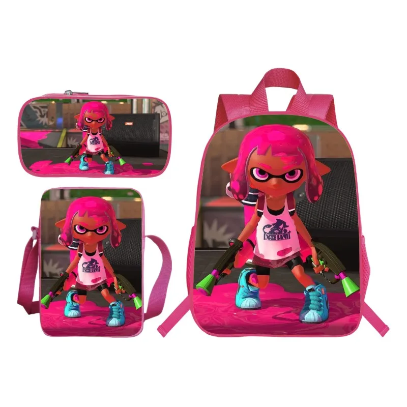 Горячая Распродажа 3 шт./компл. 3D печать Splatoon детские школьные сумки для детей мультфильм плеча рюкзаки мальчики Школьный рюкзак студент Bag9