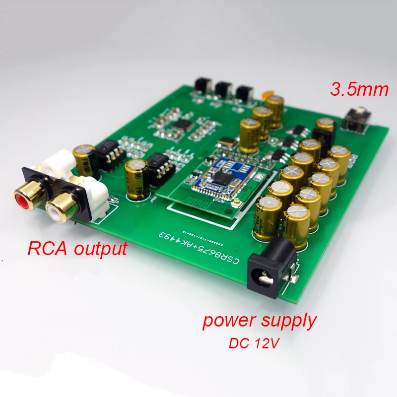 CSR8675 Bluetooth 5,0 декодер плата ЦАП Поддержка APTX HD AK4493 RCA Усилитель для наушников динамик 24 бит DC12V