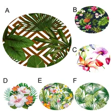 Тропические растения ковры для спальни мультфильм круглый уголок ковер для гостиной цветочный девчачий пол ковер игровой коврик 150 см