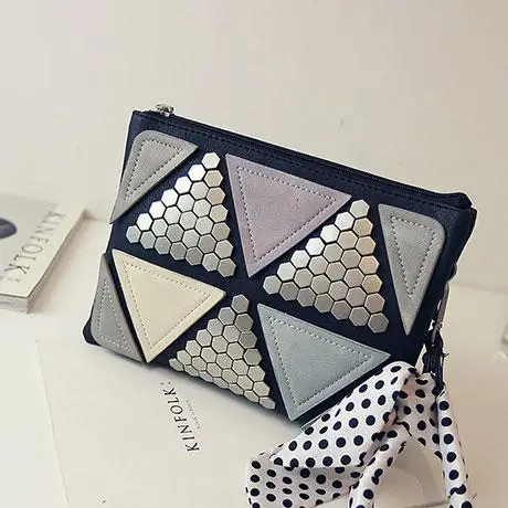 Блестящая Лоскутная сумка, роскошная дизайнерская женская сумка, известный бренд, заклепка, сумка-конверт, женская сумка-мессенджер - Цвет: picture color
