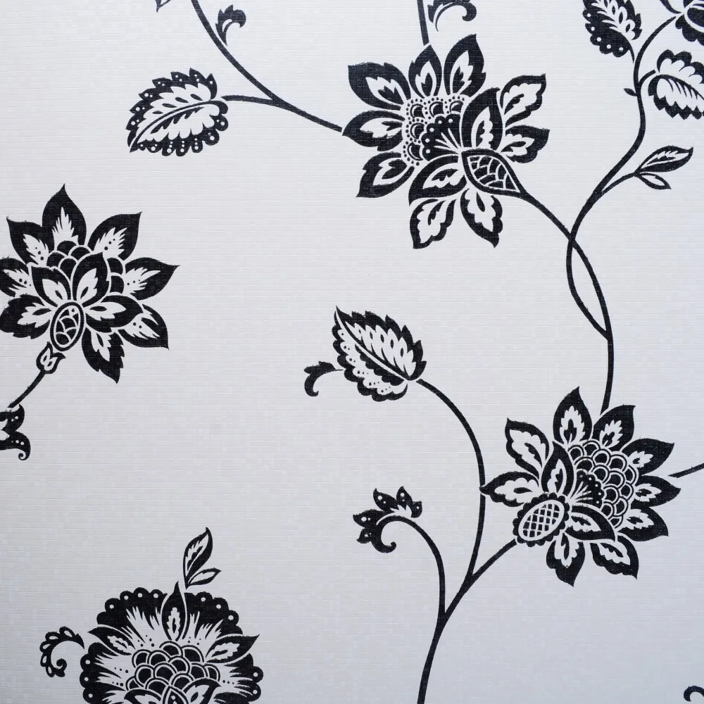 Online kopen wholesale wit zwart vinyl behang uit china wit zwart ...