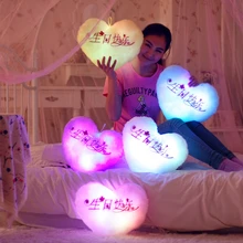 36 см разноцветный свет Подушка светящаяся подушка с надписью Love плюшевая светящиеся игрушечные лошадки подарок на день рождения для детей, подарок ко дню рождения для девочек