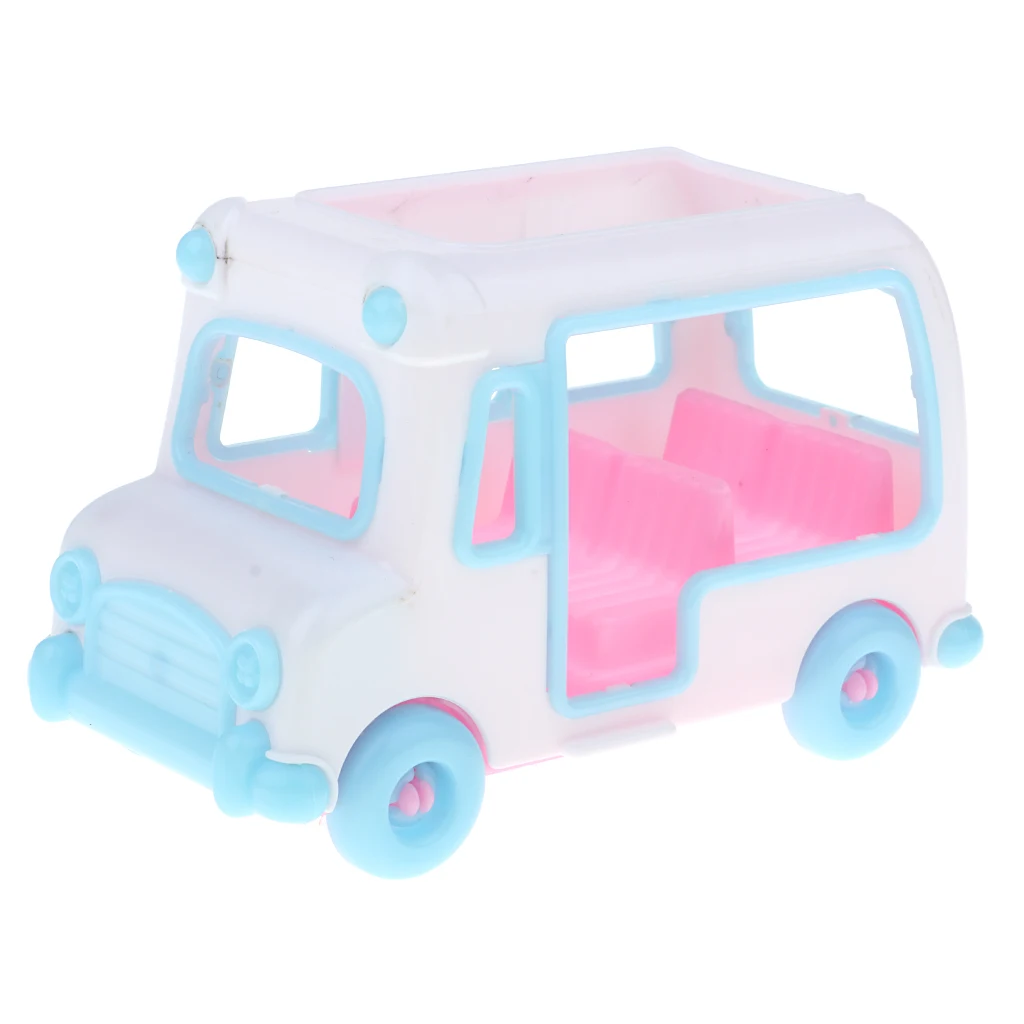 Cute Mini Private Car Electric Car Model Dolls House Miniature Accessory For   Little Sister for Kelly Doll Toy