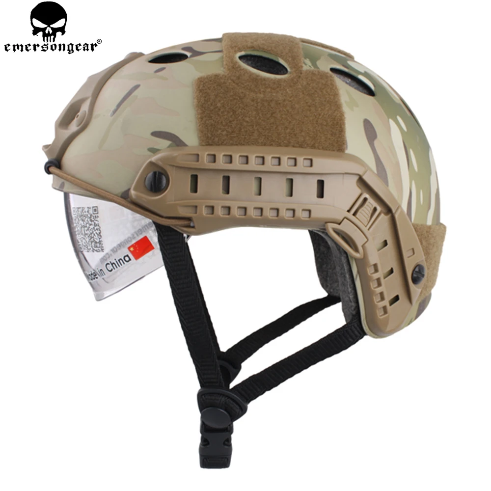 Шлем EMERSONGEAR с защитными очками тактический шлем PJ типа для страйкбола пейнтбола