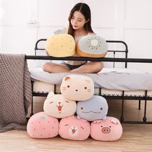 Новая креативная Милая мультяшная пуховая хлопковая теплая подушка с фруктовым животным, Подушка для офиса или подарка