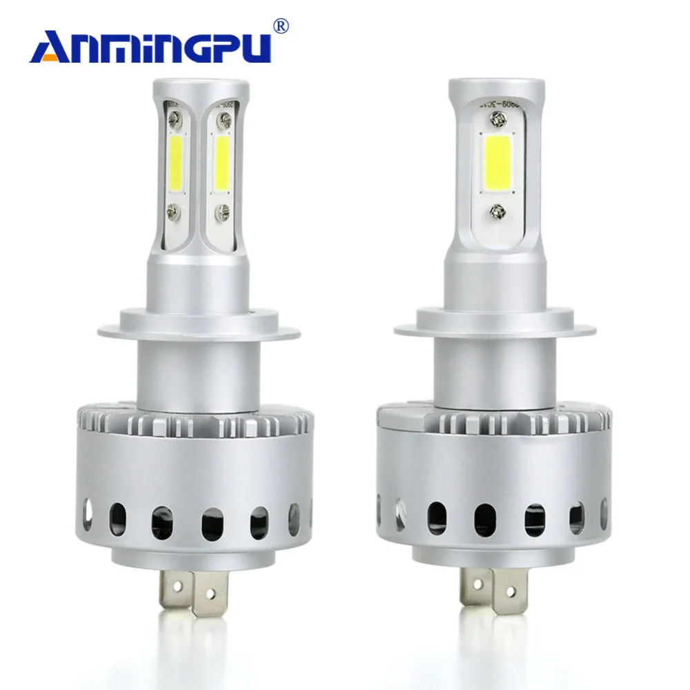 

ANMINGPU Headlight Bulbs 6500K COB Led H7 Universal Lamp H7 LED 12000LM 90W 12V 24V Led Automotive Headlamps Auto Lamps Car Bulb