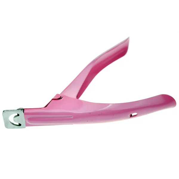 

Pink Color Fake Nail Manicure Women Lady Salon Nail Kit Acrylic Nail Clipper Gift U-Type