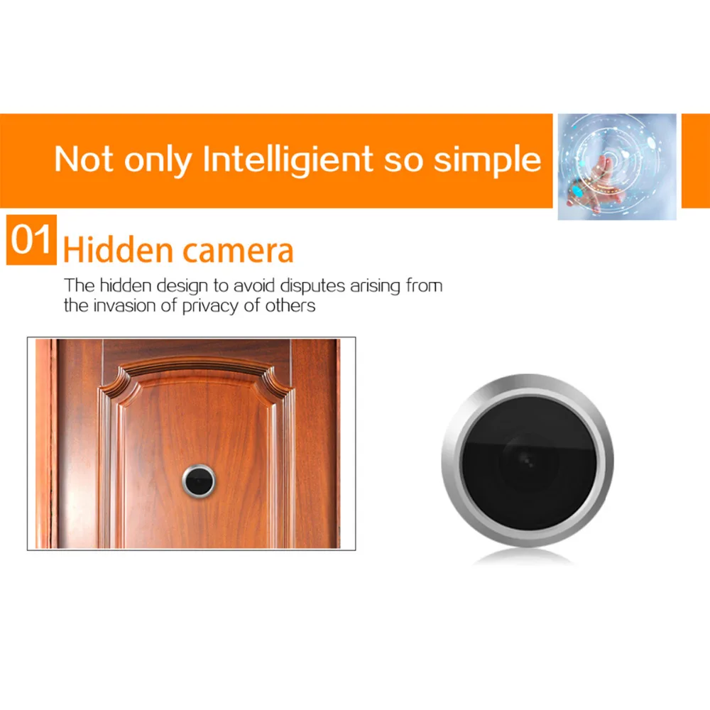 DANMINI 4,3 дюймовый цифровой глазок дверной звонок беспроводной домашний дверной звонок 145 градусов камера безопасности для частной