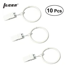 

LUOEM 10 PCS/Set Metal Curtain Rings with Clips for Showers Bathroom Bedroom Living Room Window Drapery Rings Hooks