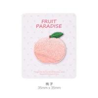 Buy AHYONNIEX 1PC Peach Apple Fruit Embroidery Patches for Bag Jeans Cherry Lemon Iron On Patches for Clothes Small Patch Online - Image 5
