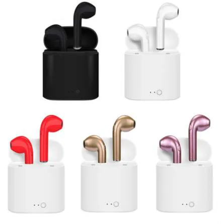 

10pcs/lot wholesale i7s TWS Wireless Headphones air Bluetooth Earphone Ear pods buds Headset with Mic For All Smart phone