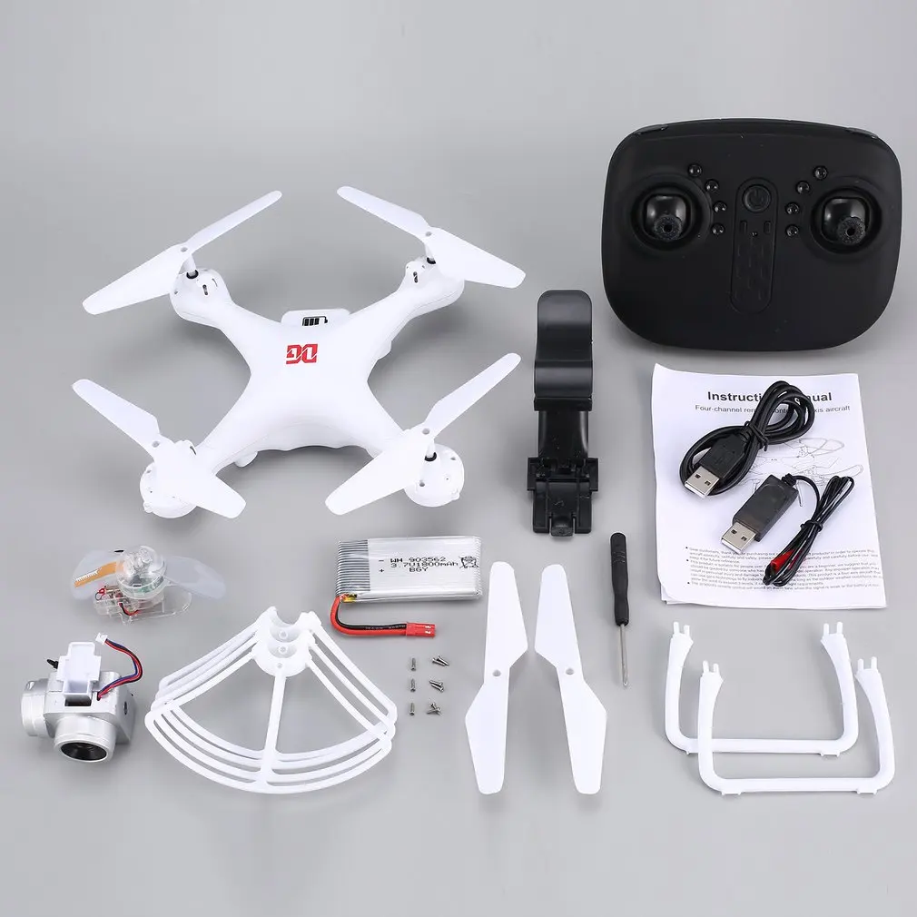 

XG183 2.4G RC Selfie Drone FPV Quadcopter with 0.3MP Camera Real -time Altitude Hold LED Flash Word Programmable Props RC Drone