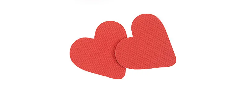 2pcs Heart Shaped Shoe Pads Protector Wearable Non Slip High Forefoot Sticker 