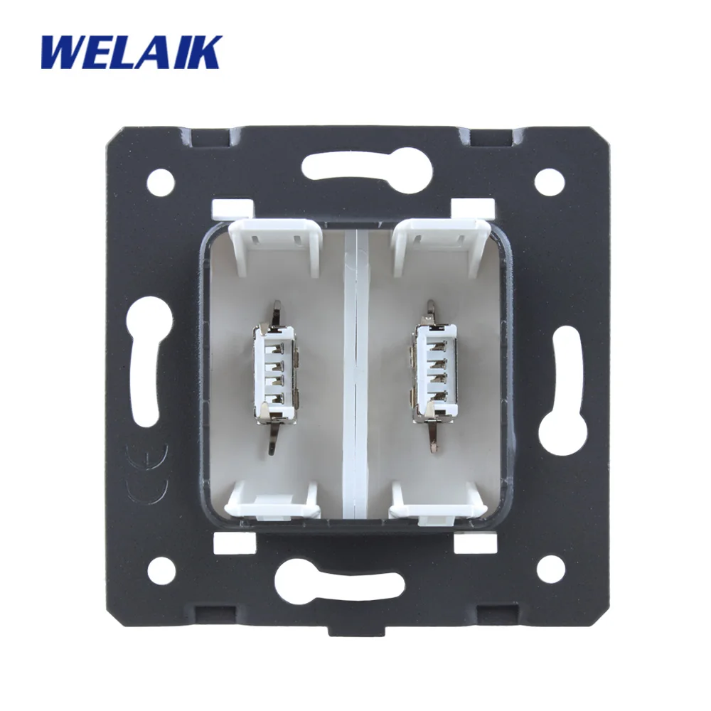 Welaik ЕС Стандартный USB гнездо Комплектующие для самостоятельной сборки белые