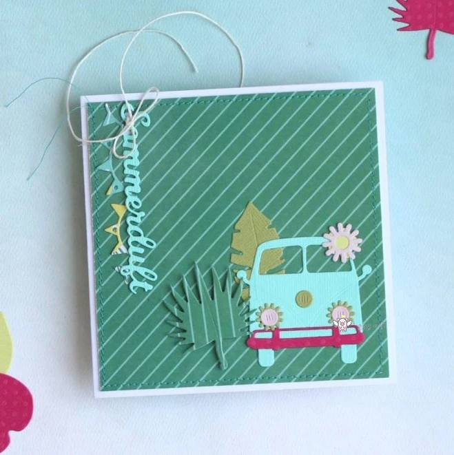 

Mmao Crafts Metal Steel Cutting Dies New Car bus decoration Stencil For DIY Scrapbooking Paper/photo Cards Embossing Dies