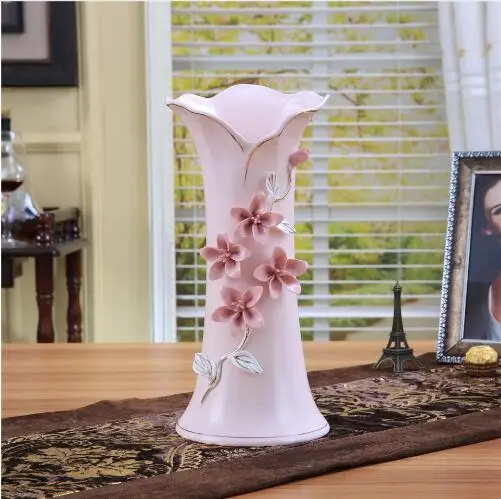 Белая керамическая пресс форма Розовые цветы ваза home decor большие напольные вазы