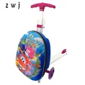 Cartoon scooter suitcase trolley case extrusion children Travel luggage Boarding box for kids