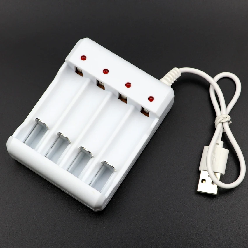 Мини USB зарядное устройство 1,2 в AA AAA NiMH батарейка зарядное устройство 4 слота NICD NiMH AA AAA 2A 3A зарядное устройство для пальчиковых батарей