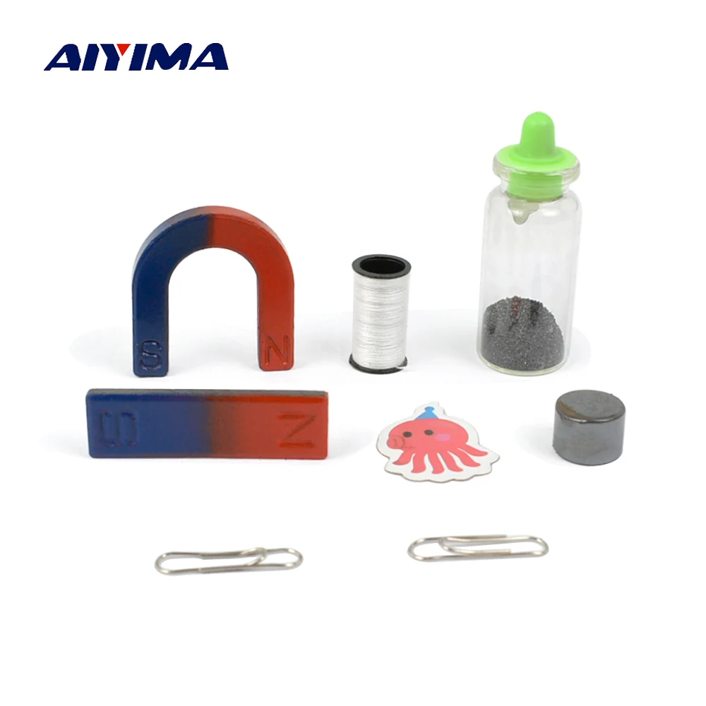 

AIYIMA 1Set MINI Magnet Kit Education Science Experiment Bar Horseshoe Ring U-shaped Magnets Kids Toy For DIY