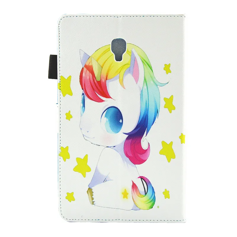 Wekays Cute Cartoon Unicorn Leather Flip Fundas Case For Coque Samsung Galaxy Tab A 8.0