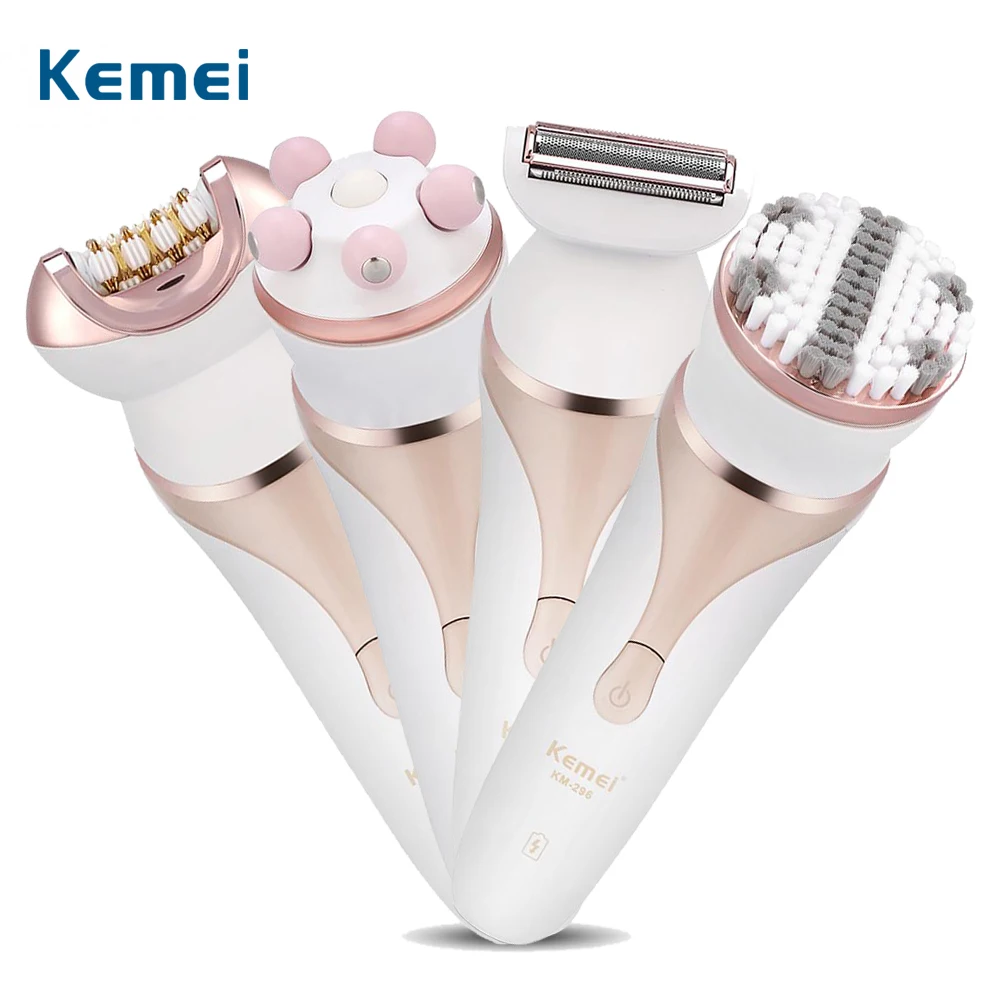 

4 in 1 Electric Cordless Epilator for Women Hair Removal Bikini Shaving Machine Lady Depilation Shaver Female Epilator Depilador