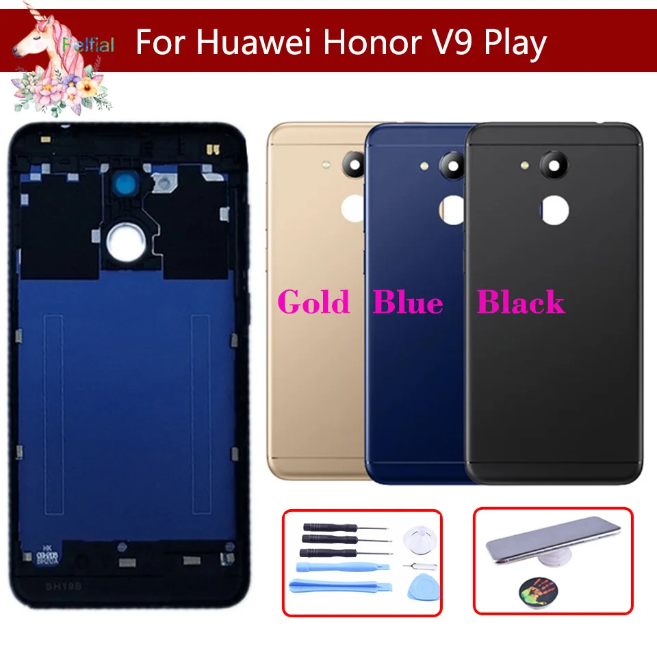 

For Huawei Honor V9 Play Battery Cover Back Housing Rear Door Case Battery Cover Panel Replacement
