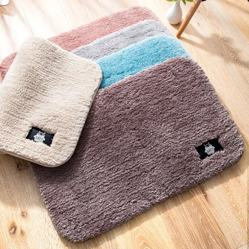 50*60 см однотонное бархатное коврики дом, гостинная Спальня Впитывающий Коврик Non-slip Mats2049