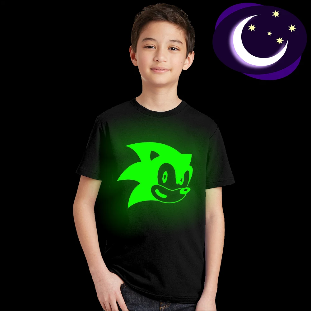 

Luminous Sonic The Hedgehog Kids Boy Girl T-shirt for 3-10 Yrs Child Boys Girls Sonic The Hedgehog T Shirt Kids Unisex Tops Tees