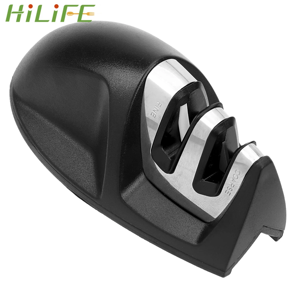 

HILIFE Kitchen Knife Sharpener 2 Stages (Tungsten steel & Ceramic) Knife Sharpener Sharpening Stone Professional
