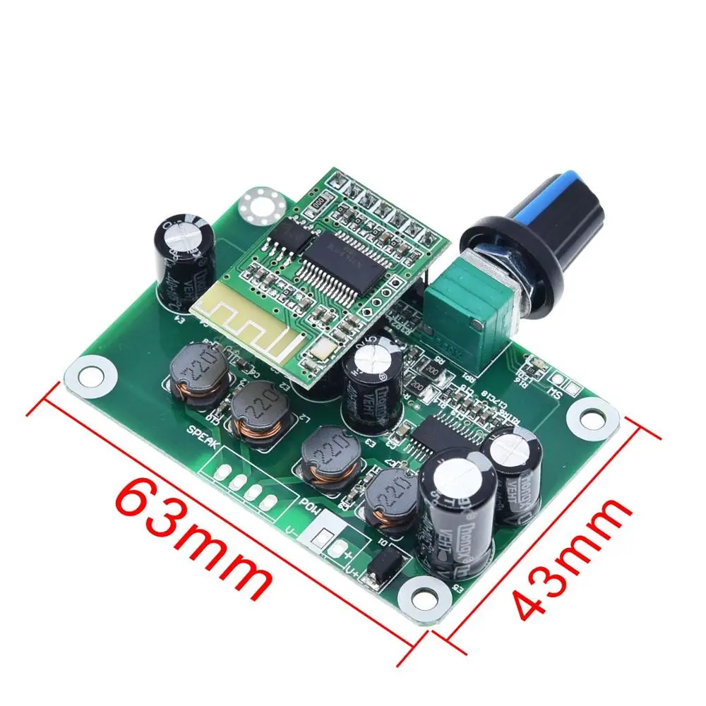 Цифровой стерео аудио усилитель мощности TZT TPA3110 Bluetooth 4 2 30 Вт + плата модуля 12 24 В