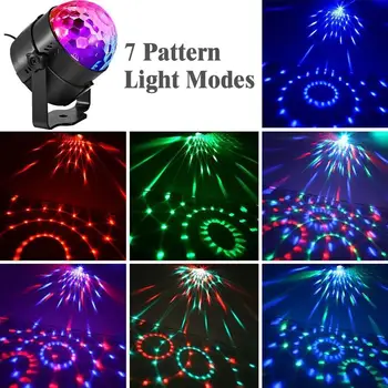 

3W Mini RGB Crystal Magic Ball Sound Activated Disco Ball Stage Lamp Lumiere Christmas Laser Projector Dj Club Party Light Show